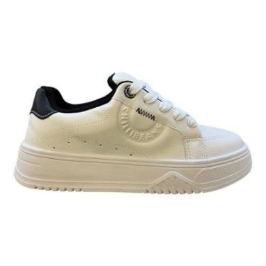 Imagem de Tenis Feminino Chilli Beans Sneakers Couro Casual Ultraconforto Street Plataforma Retrô Amarração 25-Feminino