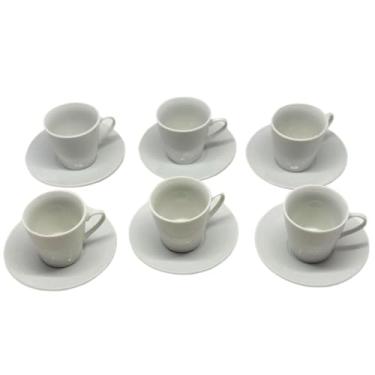 Imagem de Jogo de Xícaras de Cerâmica 90ml – 6 Peças com Pires