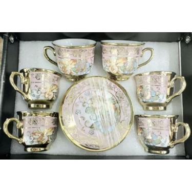 Imagem de Xícara de café/cha kit com 6 conjunto (12 peças) de Cerâmica em porcelana(Xicara D160-1/6 conjunto)