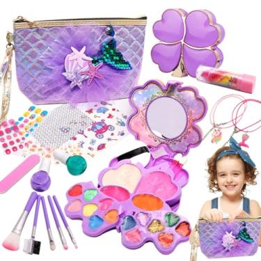 Imagem de Kit De Maquiagem Infantil - 26 Peças Cosméticos Laváveis Tema - Maquiagem Para Meninas - Para Crianças De 3 A 12 Anos Aniversário Natal Brincadeira De Faz De Conta Fantasia Brinquedos