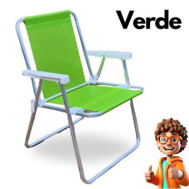 Imagem de Cadeira de Praia Alta em Alumínio Tecido Sannet Liso Até 120Kg - Essen