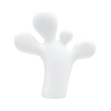 Imagem de Escultura Decorativa Abstrata Branca Em Poliresina 24x23x8cm Mart