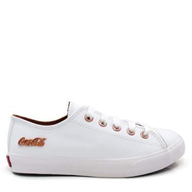 Imagem de Tênis Coca-Cola Shoes, Atlanta Leather, Feminino, Branco/Cobre, 38