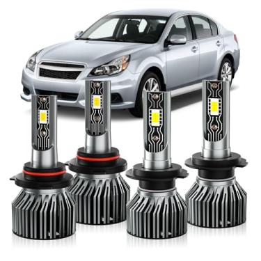 Imagem de TSIANHUZY Adequado para lâmpadas dianteiras de veículos Subaru Legacy 2005 2006 2007 2008 2010 2011 2012 2013 2014 com ventilador, instalação direta, pacote IP68 com 4