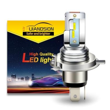 Imagem de Ruiandsion Lâmpada LED H4 AC/DC 9-32V 1860 4SMD Chips High Low Beam Super Bright 6000K Branco LED Motocicleta Lâmpada