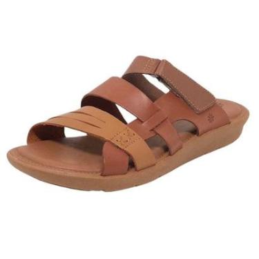 Imagem de Chinelo Feminino Flat Conforto Couro Calce Facil New Face-Feminino