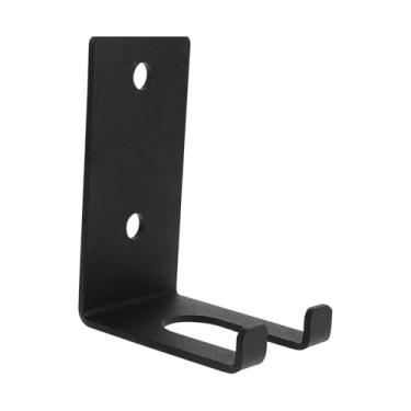 Imagem de Baoblaze Suporte de parede para barra de musculação, fácil de instalar, em metal com furos de montagem. Organizador de barras de levantamento de, Barra única