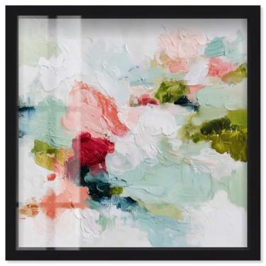 Imagem de Happy Jumble V Shadowbox Print Living Room Wall Art por Art Remedy, moldura preta, 63 x 63 cm