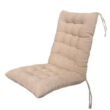 Imagem de Almofada de cadeira de encosto alto, almofadas de assento para cadeira de pátio ao ar livre, almofada reclinável macia para assento de cadeira de jardim com encosto para escritório, casa, cadeiras de