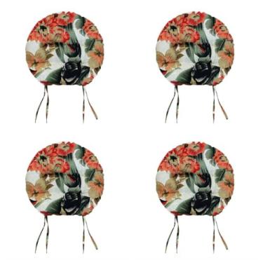 Imagem de Almofadas Futon Redonda Estampada Assento Para Cadeira - Tamanho 40x40 cm almofada para cadeira para Cadeira Banco e Sofá Assento Decorativo Confortável(COLOR 7)