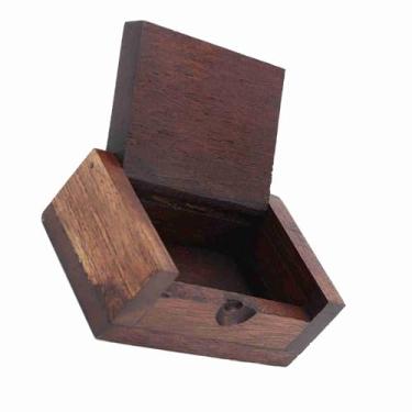 Imagem de GLOGLOW Suporte de Palito de Madeira para Recipiente de Item, Mini Caixa de Armazenamento de Bolso para Casa e Hotel, Suprimentos de Armazenamento de 9x5,5 Cm