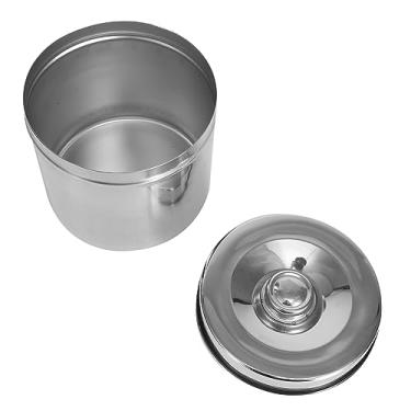 Imagem de Yinhing Jarra de Pomada de Aço Inoxidável para Vestir Caixa de Algodão Recipiente de Gaze Iodófora de à Prova de Ferrugem para Uso Em Laboratório Clínico Hospitalar Doméstico Em (Cilindro de gaze de 12cm)