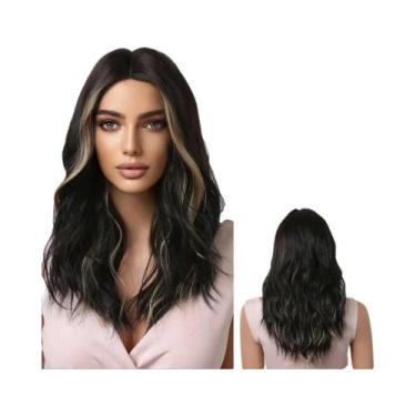 Imagem de Peruca Sintética Curta Rosa Cacheada Com Franja, Comprimento Até Os Om