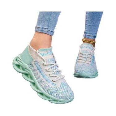 Imagem de Tênis Femininos Modernos Para Corrida, Leves, Com Malha, Sola Macia, A