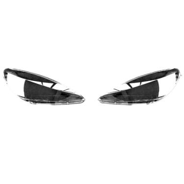 Imagem de Compatível com peugeot 307 2003 2004-2007 faróis dianteiros transparentes lâmpadas escudo máscaras faróis capa lente farol(2PCS left and right)