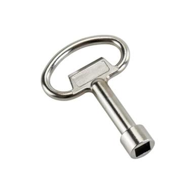 Imagem de Fechadura cilíndrica de aço inoxidável 304 para armário, folha de ferro, fechadura de porta de armário com lingueta triangular, 1 peça (chave quadrangular)