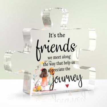 Imagem de Presentes de placa decorativa de acrílico para homens e mulheres, decorações de mesa para mãe, pai, avó, amigos (Jigsaw2717)