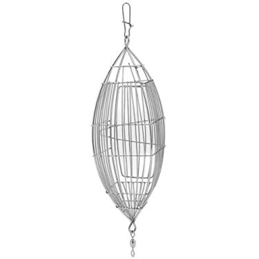 Imagem de KIMISS Gaiola de Isca de Pesca - Gaiola de Isca de Aço Inoxidável para Pesca C, Suporte Alimentador de Cesta de Armadilha para Iscas de Camarão, Caranguejo e Peixe - Ideal para Várias Técnicas de (L)