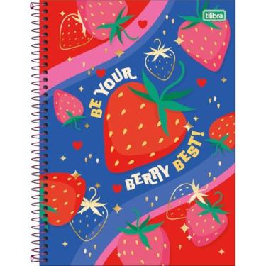 Imagem de Caderno Honey Be Berry! Morangos Universitário Espiral TILIBRA - 10M 160 Folhas (Be You Berry Best)