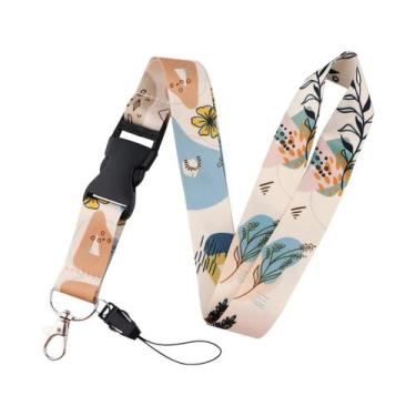 Imagem de Cordão Com Padrão De Lua Borboleta Para Chaves, Porta-Crachá, Chaveiro