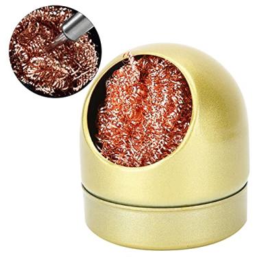 Imagem de KIMISS Limpador de Ponta de Ferro de Solda - Esferas de Arame Metálico Com Base | Limpador de Bico de Soldagem Eficiente para Maior Eficiência de Trabalho e Prevenção de Oxidação (Ouro)