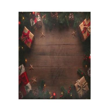 Imagem de ATTX Cobertor de veludo estampado de galhos de árvore de Natal, cobertor de microfibra leve, macio, 127 x 152 cm #284