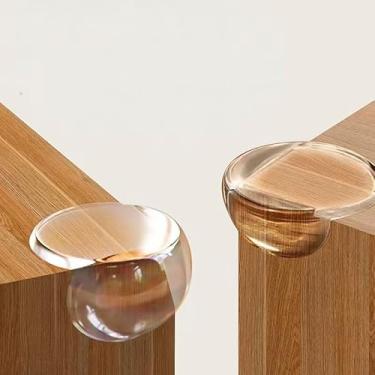 Imagem de Pacote com 12 protetores de canto redondo transparentes protetores de segurança adesivos de acrílico premium para mesas de móveis de bebês e crianças