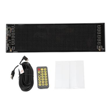 Imagem de Display LED programável 20x64 pixels à prova d'água Bluetooth painel matriz de LED com controle de aplicativo para lojas bares eventos USB 5V preto 34,8x10,16cm