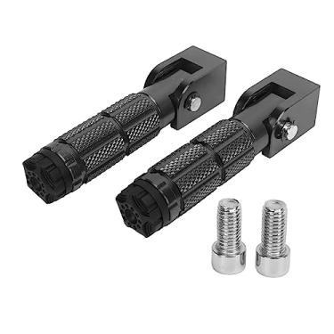 Imagem de Generic 2 Pçs Motocicleta Antiderrapante Dobrável pé Pegs Durável Liga de Alumínio Seguro e Confortável para Bicicletas Atv Utv Ir Kart (Preto)