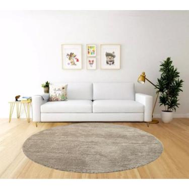 Imagem de Tapete redondo 1,00 apolo antiderrapante não risca piso facil de limpa