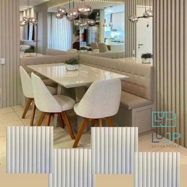 Imagem de  Kit 15 Placas Paineis Decorativos Ripado Revestimento Alto Relevo Mol