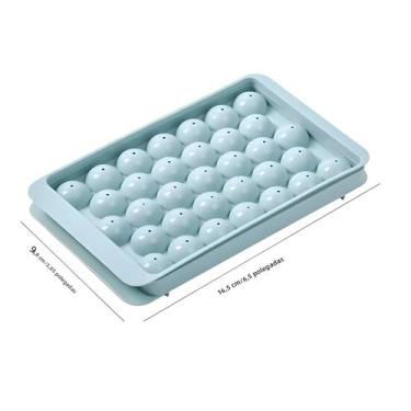 Imagem de Formas De Gelo Redondas Pequenas Com Tampa Para Freezer, Mini Moldes D
