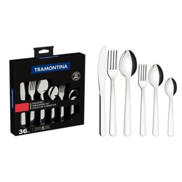 Imagem de Faqueiro Tramontina Malibu em Aço Inox 36 Peças Tramontina