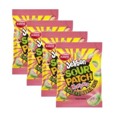 Imagem de kit 4 Bala Azedinha Sour Patch kids WATERMELLON Melancia 80g