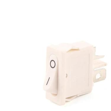 Imagem de POWTAXBJGD Interruptor de botão de pressão 5/10 peças 21 x 9,5 mm 2 pinos 2 posições interruptor basculante KCD1 interruptor basculante liga/desliga 6A 250V/10A 125V (2 pinos branco e branco, 5 peças)