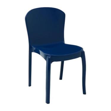 Imagem de Cadeira Tramontina Marina Eco Azul Yale em Polipropileno Empilhável