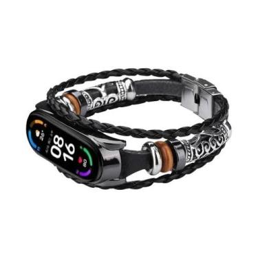 Imagem de Pulseiras De Couro Estilo Étnico Retrô Para Smartwatch Xiaomi Mi Band 
