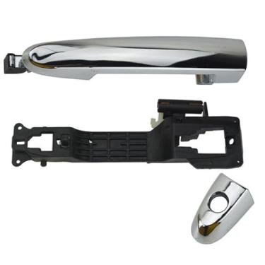 Imagem de Maçaneta de suporte para porta de carro maçaneta externa de carro serve para 320 automóveis de fácil instalação dianteira traseira esquerda direita (prata frontal direita)