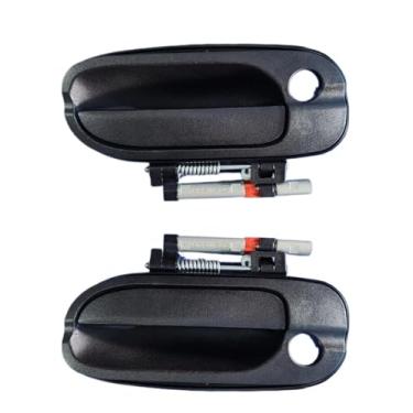 Imagem de Maçaneta de suporte para porta de carro maçaneta externa adequada para Nissan Apto para Sentra 2000-2006, dianteiro esquerdo e direito com textura preta de furo (1 peça esquerda)
