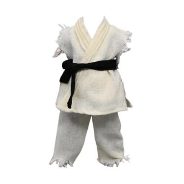 Imagem de Yunhgft Conjunto de Roupas em Miniatura para Figura Articulada em Escala 1:12 (camisa, Calça E Cinto) para Figura Masculina de 15 Cm, Branco