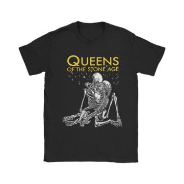 Imagem de Camiseta Masculina 4XL Vintage Rock Band Queens of the Stone Age Camis