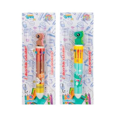 Imagem de Caneta Multicolorida Dinossauros 10 Cores - 1Un