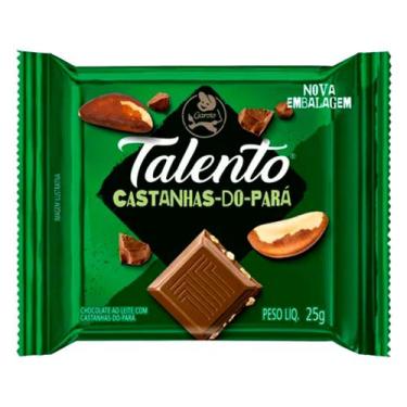 Imagem de Tablete Mini Chocolate ao Leite com Castanhas-do-Pará 25g Talento - Ga