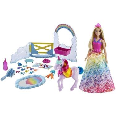 Imagem de Boneca Barbie Dreamtopia Unicórnio Arco-íris - com Acessórios Mattel