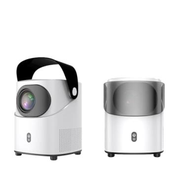 Imagem de Projetor Unitedtime com WiFi e Bluetooth Native 1080p suporta 4K 12000 lúmens, suporte portátil dobrável integrado, para Home Theater, HDMI, USB, PC, TV Box, iOS e telefone Android