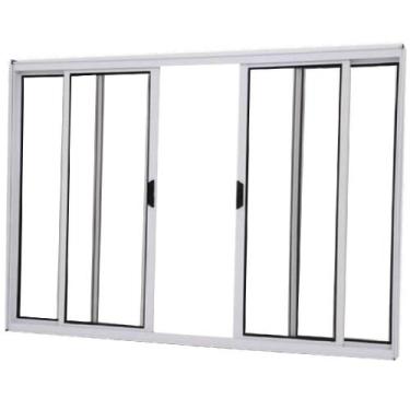 Imagem de Janela Vitro 4 Folhas Alumínio Branco 1.00  X 2.00 Modular - DC