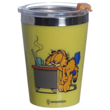 Imagem de Copo Garfield Quente Gelado 300ml Com Tampa Oficial Nickelodeon - Zona