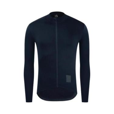 Imagem de Camisa De Ciclismo Masculina De Inverno Manga Longa Térmica Forrada Co