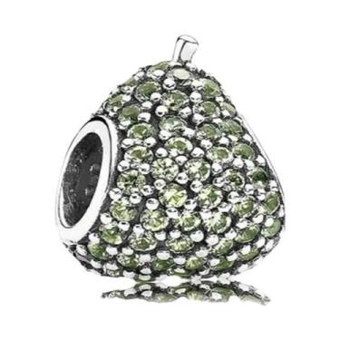 Imagem de Berloques De Prata Com Acabamento Verde Em Formato De Abacate, Besouro