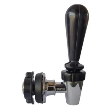 Imagem de Torneira Manopla Chopeira Torre Chopp em ABS preto e cromado - Zufer